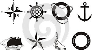 Nautical vector & rasterized symbols