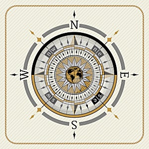 Nautical vintage compass 04