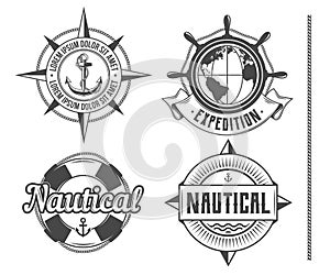 Nautical vintage emblems