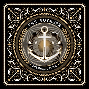 Nautical the voyager retro card photo