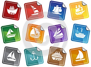 Nautical web buttons - stickers