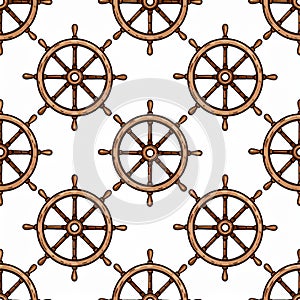 Nautical Wheel Pattern for Seamless Design