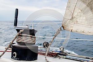 Nautical Winch and the used Sail