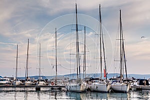 Nautical Yachts in Marina of Baska Voda, Dalmatia photo