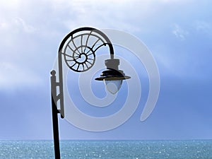 Nautilus-design Lamp against Stormy Ocean Blues