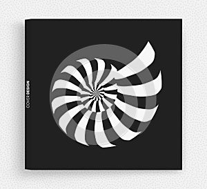 Nautilus shell. Abstract design element. 3D vector illustration