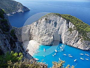 The navagio bay of zakynthos island greece