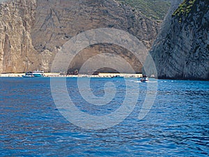 Navagio Beach Shipwreck Beach, Zakynthos island, Greece.