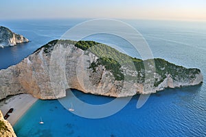 Navagio beach, Zakynthos Island, Greece photo