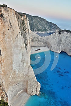 Navagio beach, Zakynthos Island, Greece photo