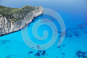 Navagio - Zakynthos island blue sea beach greece photo
