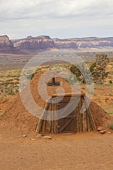 Navajo Hogan at Monument Valley