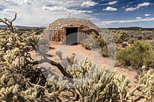 Navajo tribe Hogan dwelling Eagle point Native American Tribal Structures Grand Canyon