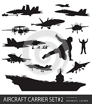 Naval aviation silhouettes photo