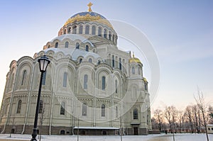 Naval cathedral in Kronshtadt photo