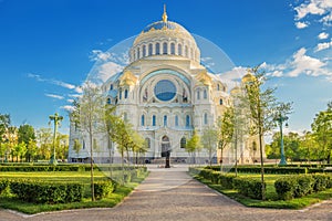 The Naval cathedral of Saint Nicholas in Kronstadt, Russia