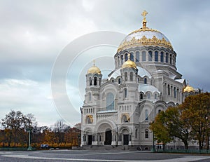 The Naval cathedral of Saint Nicholas in Kronstadt, St. Petersbu