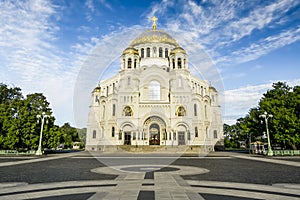 Naval Cathedral of St. Nicholas in Kronstadt, St-Petersburg.