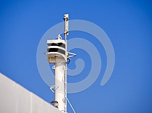 Naval communications tower and antenna