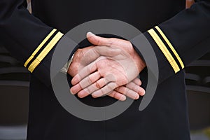 Naval recruit hands. photo