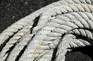 Naval Rope, background of a darck naval rope