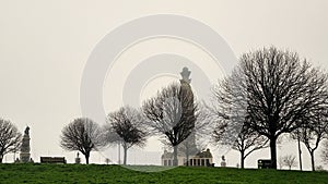 The Naval War Memorial at Plymouth, situated at the centre of The Hoe, looking towards Plymouth Sound