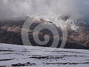 Early autumn snow in the mountains of Navarino island, Province of Chilean Antarctica, Chile