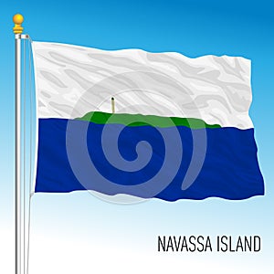 Navassa island flag, United States territory