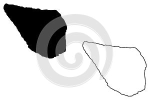 Navassa island map vector