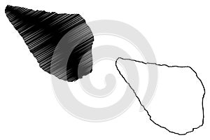 Navassa island map vector