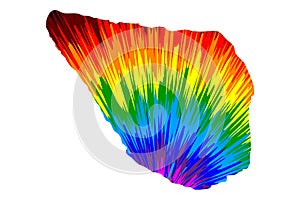 Navassa - map is designed rainbow abstract colorful pattern