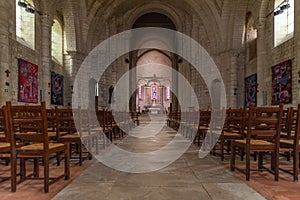 The nave of the Abbaye aux Dames in Saintes, France