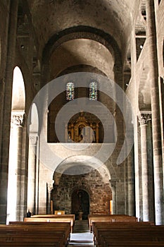 Nave - Basilica Notre-Dame - Orcival - France