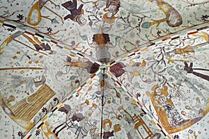 Nave Ceiling at Elmelunde Church Denmark