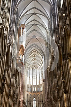 Nave of gothic Dom in Cologne photo