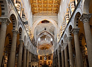 Nave of Pisa cathedral photo