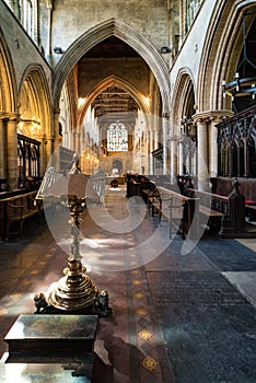 Nave of St. Margaret`s Church in King`s Lynn, Norfolk, England