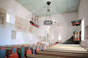 Nave of St. Povel Kirke on Bornholm photo