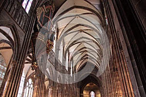 Nave of Strasbourg cathedral photo