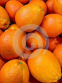 Navel oranges on display at Market