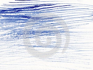 Navi, classic blue, indigo watercolor texture background with dry brush stains, strokes isolated on white