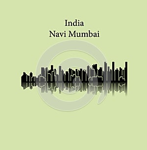 Navi Mumbai, India city silhouette photo