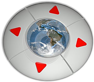 Navigate Earth Direction Environment Buttons