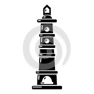 Navigate tower icon, simple style