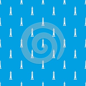 Navigate tower pattern vector seamless blue