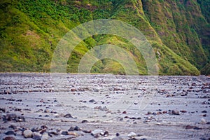 Navigating the rough terrain on the way to Mt. Pinatubo crater l