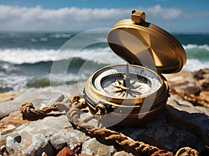 Navigating Tides: Maritime Elegance with Compass by the Sea