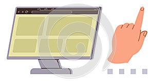 Navigating Web Interface with Hand Gesture on Modern Desktop Screen
