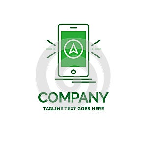 navigation, app, camping, gps, location Flat Business Logo templ