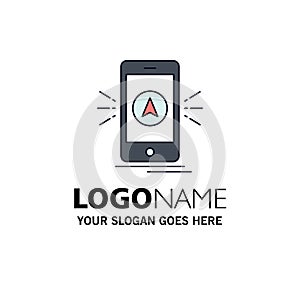 navigation, app, camping, gps, location Flat Color Icon Vector